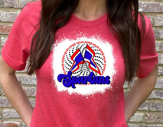 Spartans color guard flags