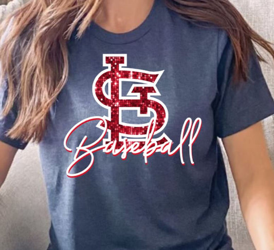stl baseball faux sequins