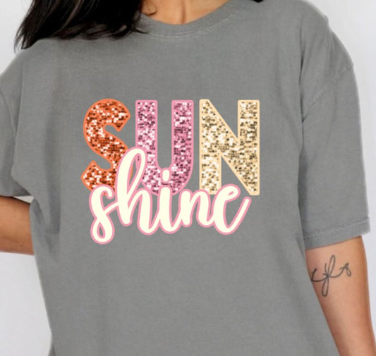 Sun shine faux sequins