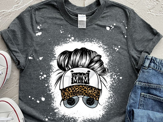 Volleyball messy bun mom