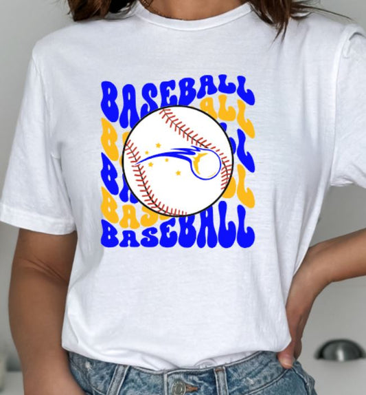 Comets wavy baseball