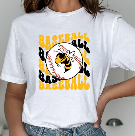 Yellowjackets wavy baseball