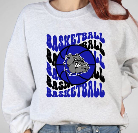 Bulldogs wavy basketball