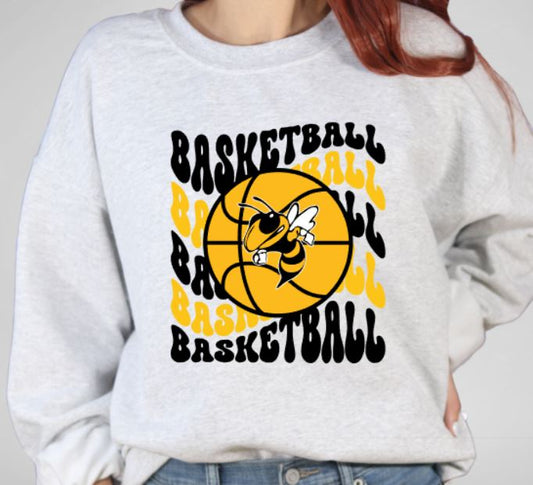 Yellowjackets wavy basketball