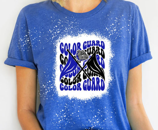 Bulldogs wavy color guard