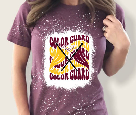 Mustangs wavy color guard