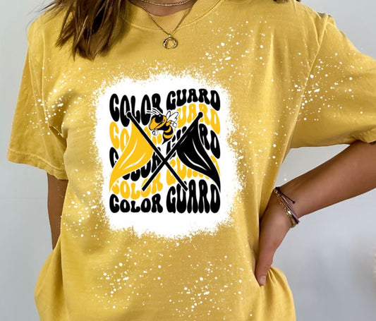Yellowjackets wavy color guard