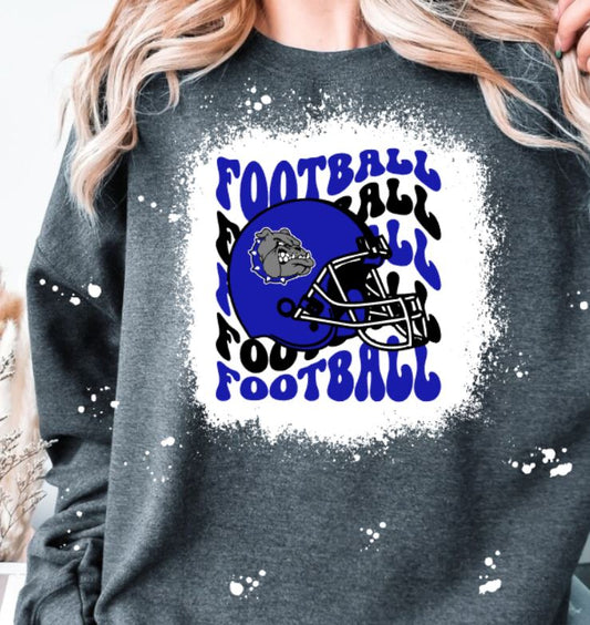 Bulldogs wavy football