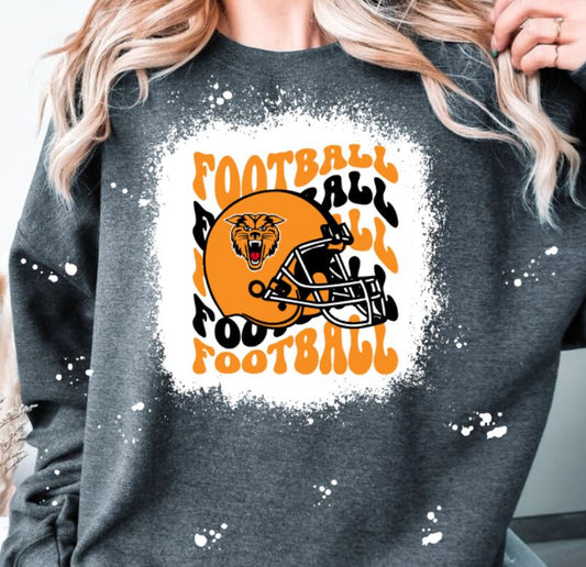 Wildcats wavy football