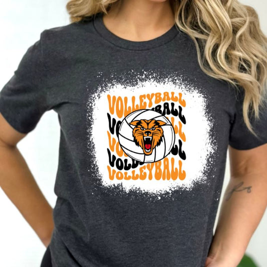 Wildcats wavy volleyball