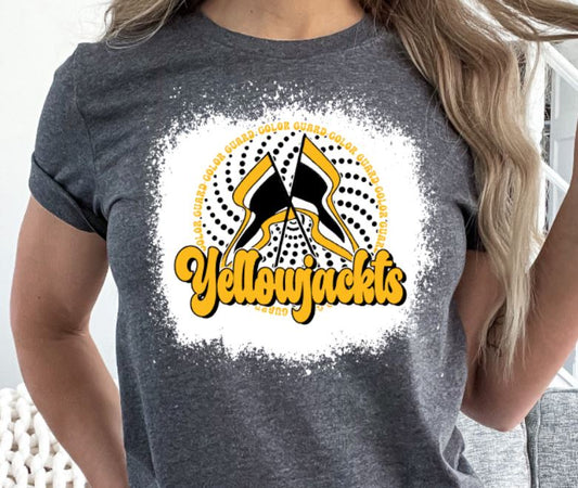 Yellowjackets color guard flag