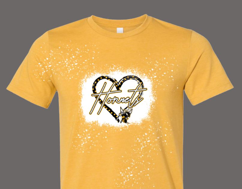 Hornets polka dot heart