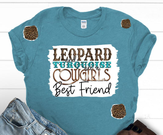Leopard and turquoise