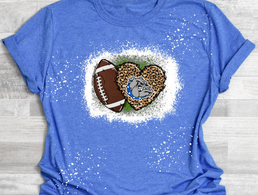 Bulldog football heart