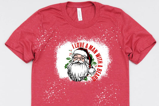 Man with a beard santa