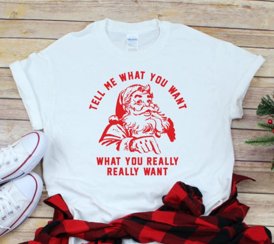 tell me what you want santa