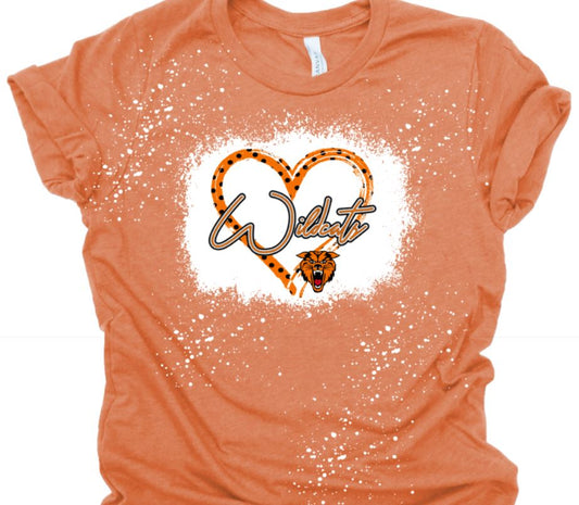 Wildcats polka dot heart