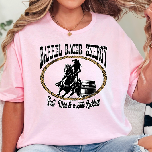 Barrel Racer Energy Digital File | Western Rodeo PNG Design | Cowgirl Barrel Racing Clipart | Fast Wild & Reckless PNG Download