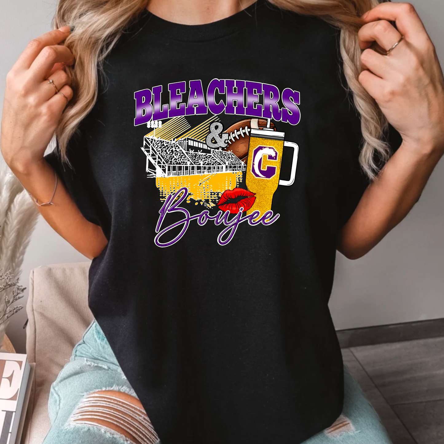 Bleachers & Boujee Lakers Shirt