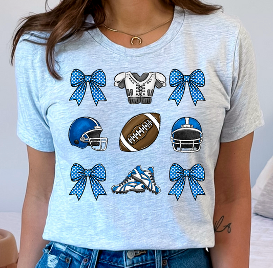 Blue football coquette