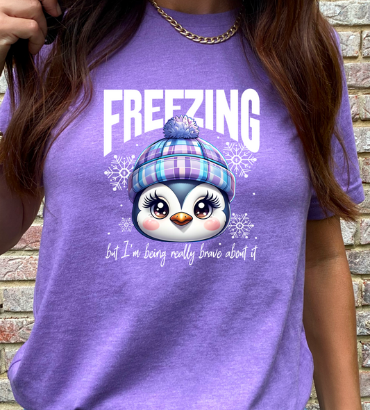 Freezing penguin