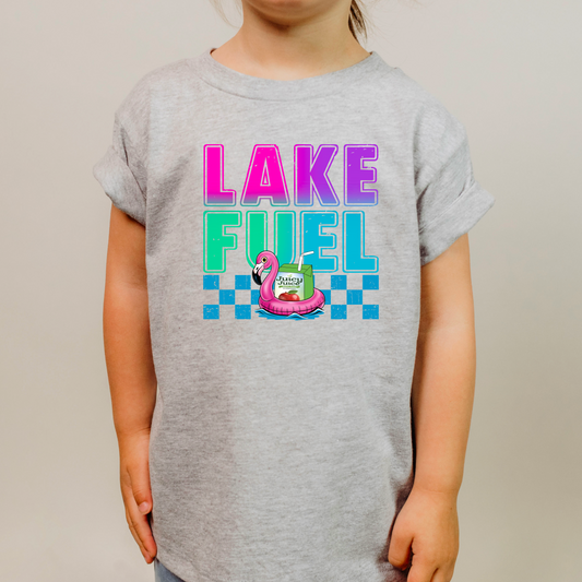 Lake Fuel Flamingo Kids Tee – Juice Box Summer Shirt