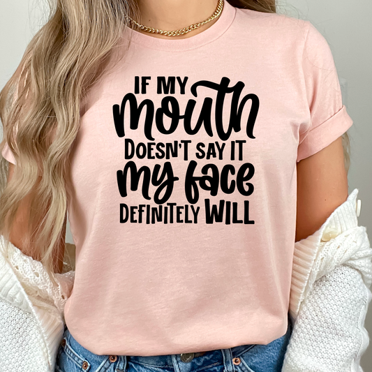 My face will