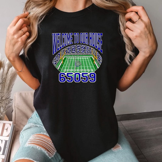 Welcome to Our House 65059 Football Tee