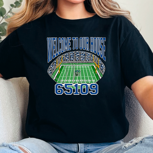 Welcome to Our House Football Tee – 65109