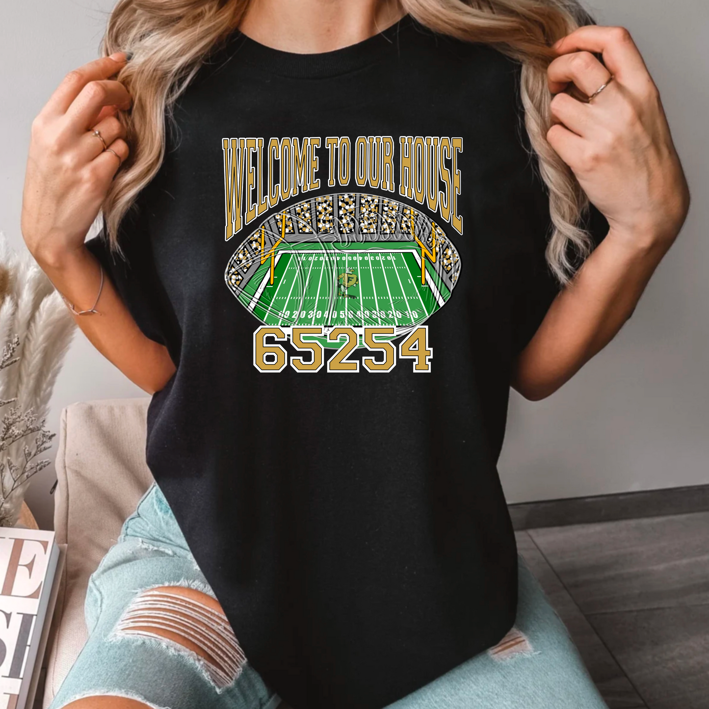 Welcome to Our House Football Tee – 65254