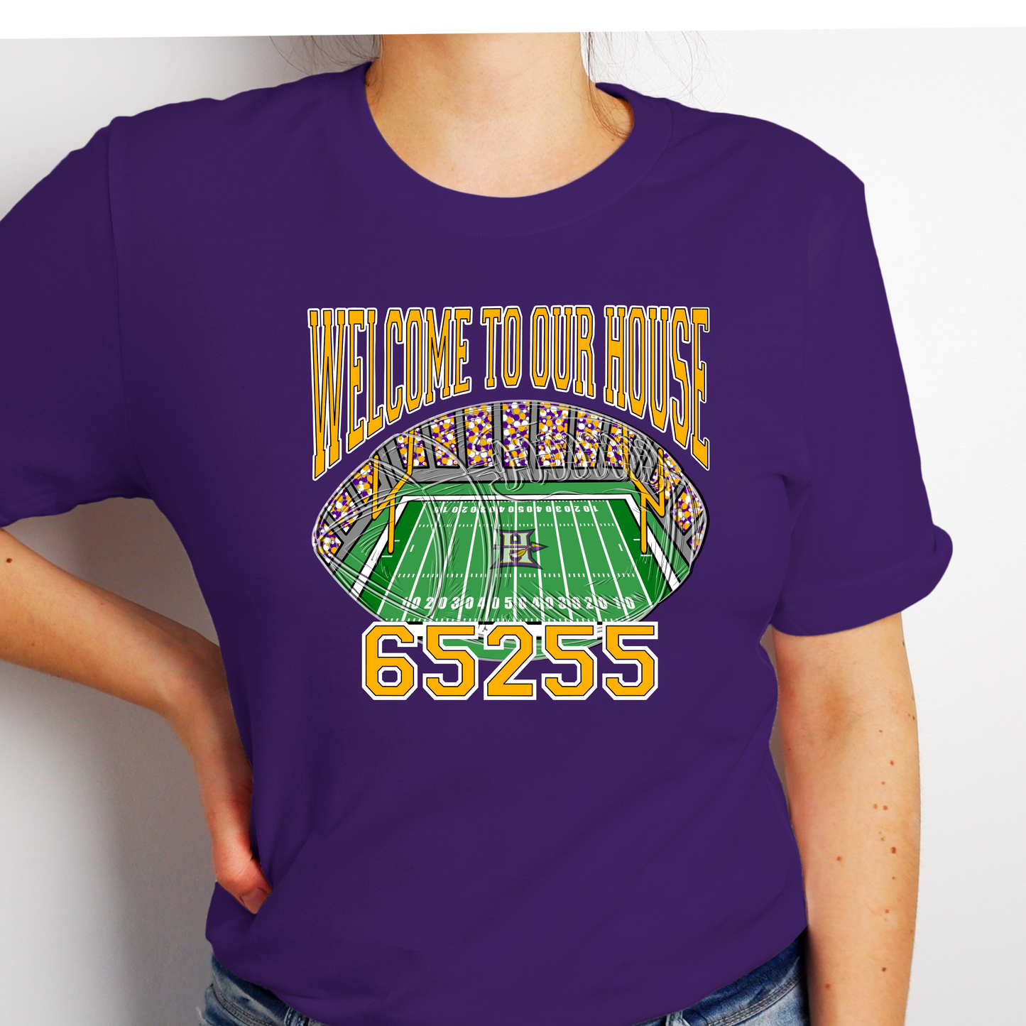 Welcome to Our House Football Tee – 65255