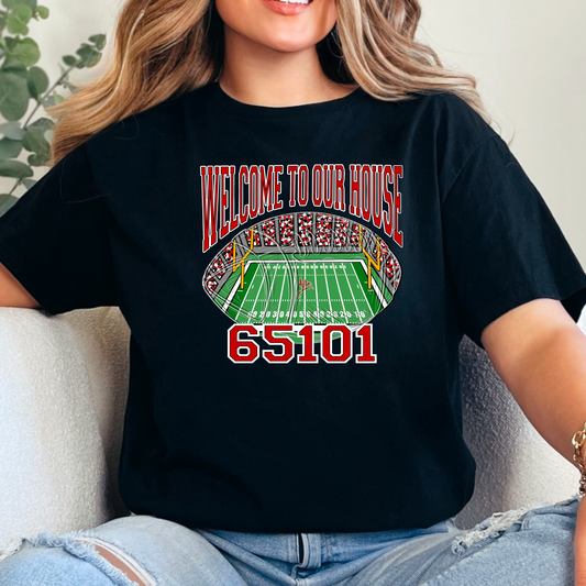 Welcome to Our House Football Tee – 65101