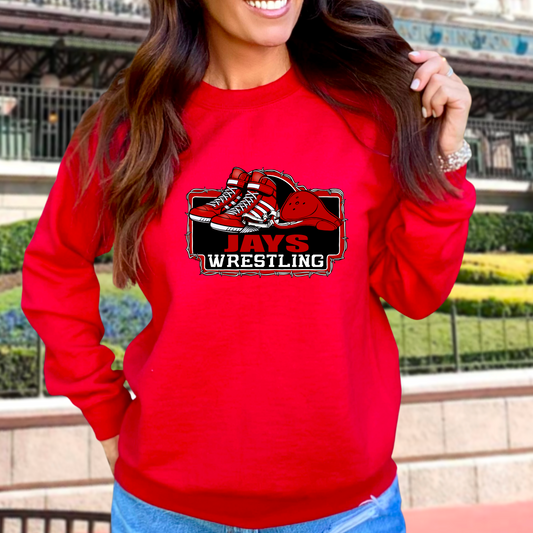 Wrestling barb jays