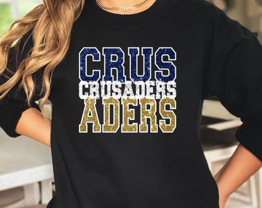 Crusaders faux glitter