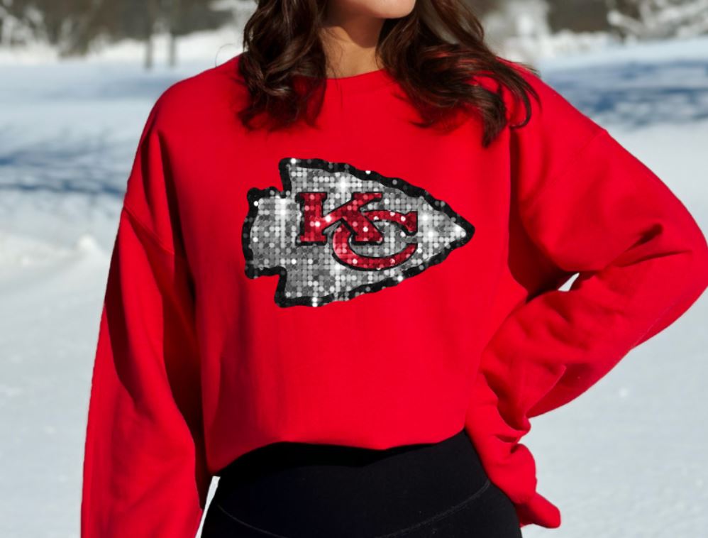 Chiefs faux sequins arrow