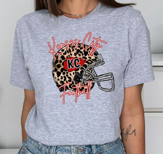 KC chiefs leopard helmet
