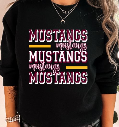 Mustangs stacked