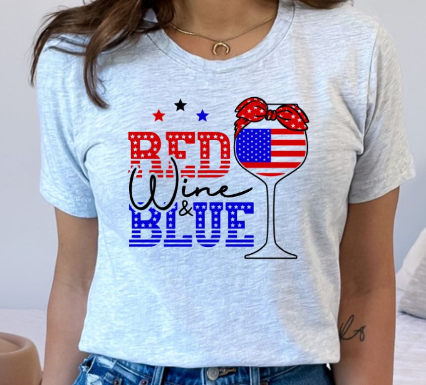 red wine and blue