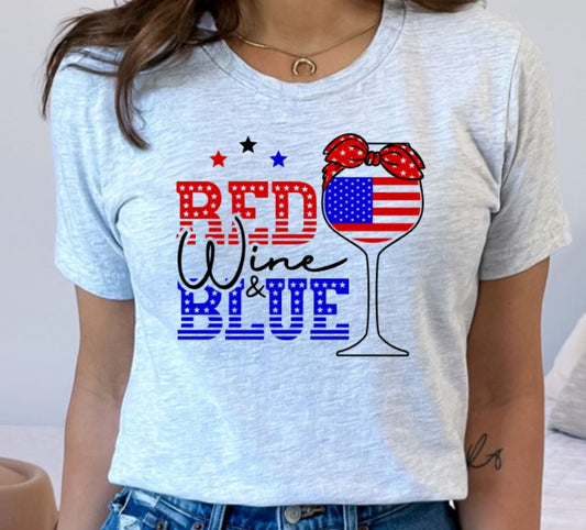 red wine and blue