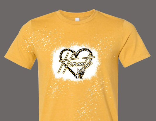 Hornets polka dot heart