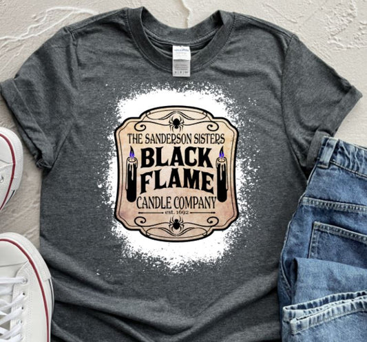 Black flame label