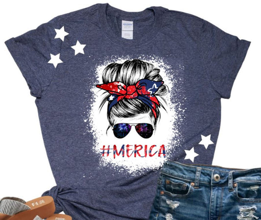 Merica messy bun